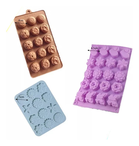 Kit De Moldes De Silicón Flores
