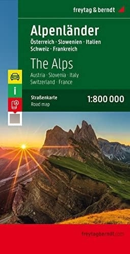 Libro: Alpine Countries, Road Map 1:800,000 (english, And