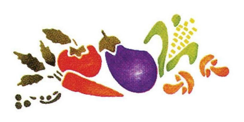 Stencil Acrilex 33x14 1121 - Legumes