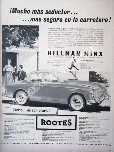 Cartel Retro Autos Rootes Hillman Minx 1957 /223