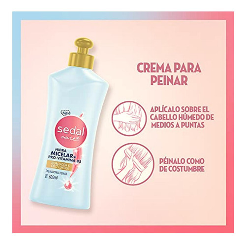 Sedal Care + Crema Para Peinar Hidramicelar Y Pro Vitamina