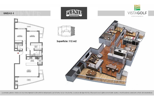 Departamento 3 Ambientes A Estrenar En Vista Golf - Canning (ezeiza)