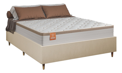 Inducol ISIS 27 ENSACADA Cama Box Desmontável Queen Molas Real 130kg/pessoa Cor Branco Nat