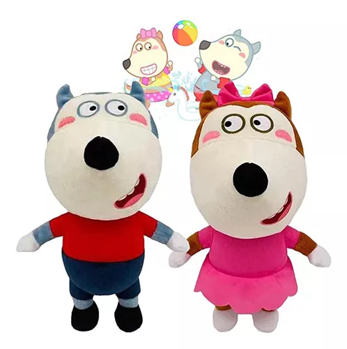 2pcs/lote 25cm Desenho animado Wolfoo Pelúcia Brinquedos Bonito