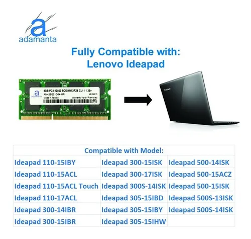 Memoria Ram 8gb Ddr3 1600mhz Pc3l-12800 Sodimm Adamanta