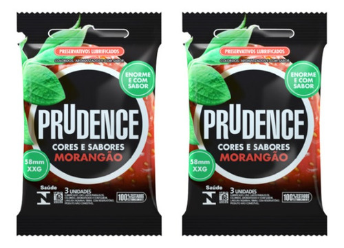Imagem 1 de 3 de Preservativo Camisinha Extra Grande Lubrificado Morango C/ 6