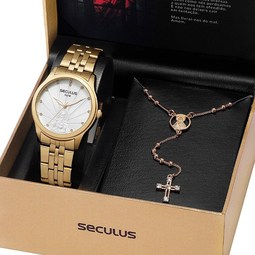 Kit Relógio Feminino Seculus Original Com Garantia E Nfe