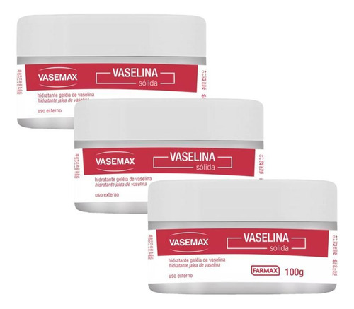 Vaselina Farmax 100g Geleia - Kit Com 3un