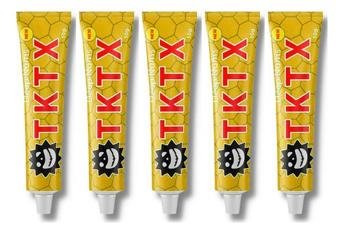 5pcs Tattoo Tktx Cream 55% 10g Yellow