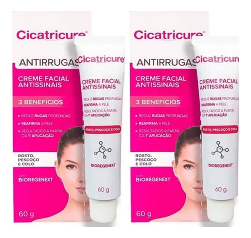 Cicatricure Creme Facial Antissinais 60g (2 Caixas) Tipo De Pele Normal