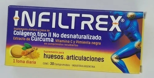 Infiltrex Colageno Ii Curcuma Vitamina C Pimienta Negra X 60 Sabor Neutro