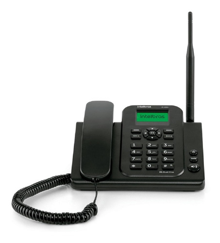 Imagem 1 de 4 de Telefone Celular Fixo Rural Intelbras Gsm 2/chips Cf4202n