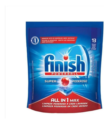 Detergente Para Máquina Lava Louças Prato Tablets Finish 13u