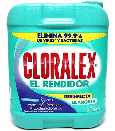 Blanqueador Líquido Desinfectante Cloralex® El Rendidor 10 L