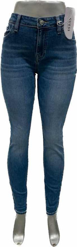 Guess Jeans P//dama Sexy Curvé , Logo Plata, Tono Claro 2024