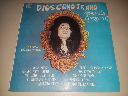 Lp Vinilo Disco Vinyl Gigliola Cinquetti Dios Como Te Amo