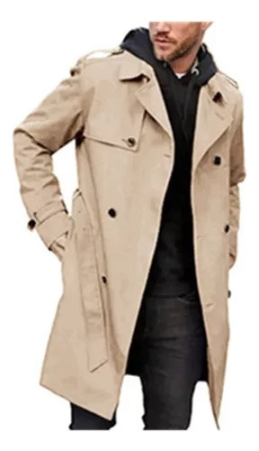 Sacos Gabardinas Con Cinto Largo Elegante Slim Trench Coat