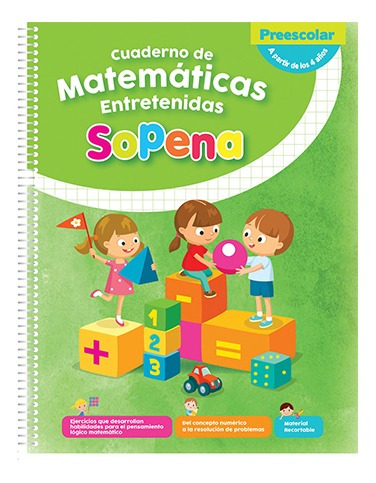 Cuaderno Actividades Matematicas Entretenidas 4 Años Sopena