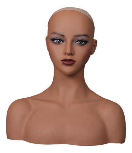 Cabeza De Maniquí Femenina Realista, Soporte De Exhibición