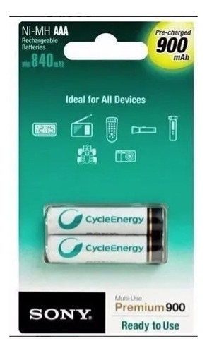 Pila recargable Sony Cycle Energy NH-AAA-B2GN Cilíndrica