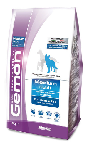 Gemon High Premium Adulto Medium Atun 3kg Con Regalo