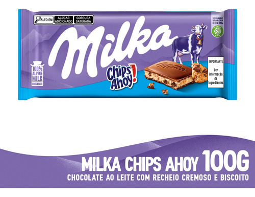 Chocolate Milka Chips Ahoy 100g Importado 