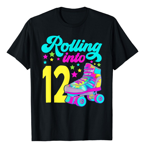 Rolling Into 12 - Camiseta De Patinaje Para Ninas De 12 Anos