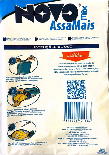 Saco Para Assar Em Poliester Mix 27cm X 41cm Assa Mais Novo Mix