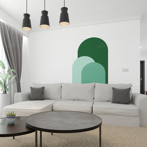 Adesivo Decorativo Ambiente Interno Parede Quarto Tons Verde