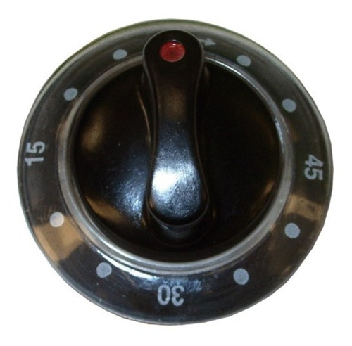 Perilla P/ Cocina Domec 98 Negra Timer C/ Aro