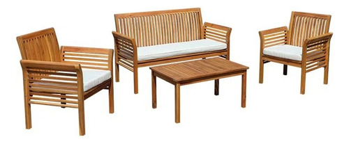 Set Living Exterior Jardin Madera Veneto 4 Personas Premium