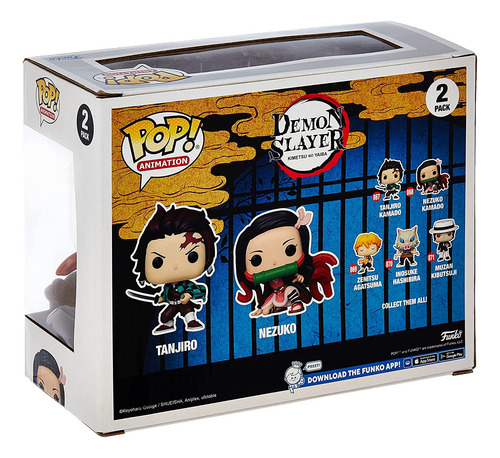 Funko Animación: Demon Slayer Tanjiro Y Nezuko Paquete De 2