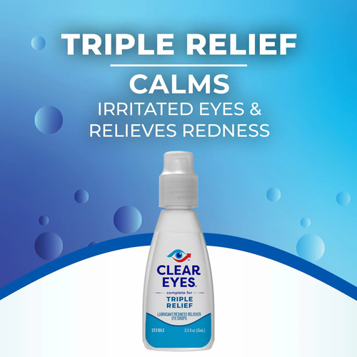Clear Eyes Triple Acción Gotas Lubricantes Para Ojos 15 Ml