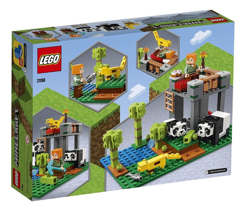 Imagem 6 de 6 de Blocos de montar Lego Minecraft The panda nursery 204 peças em caixa