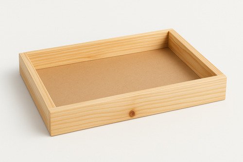 Kit 6 Bandeja Café Da Manha Na Cama Pinus 30x20cm Atacado