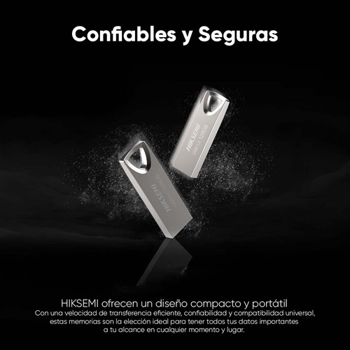 Hiksemi Memoria Usb De 32 Gb Versión 2.0 Metalica Compatible Con Windows, Mac Y Linux