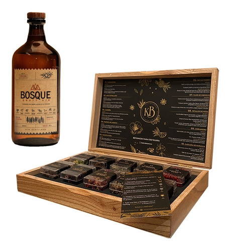 Estuche Mixologia Caja Kaia X 10 Botanicos + Bosque Gin