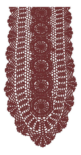 Kepswet 100% Algodón Hecho A Mano Crochet Encaje Ovalado Cam