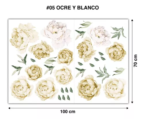 Vinilo Decorativo Flores Boho Nordico Deco Pared Adhesivo 2