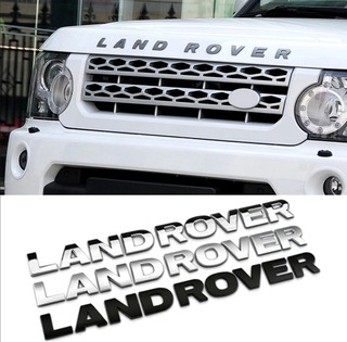plantilla emblema de letras plateadas RNR Letras de Land Rover