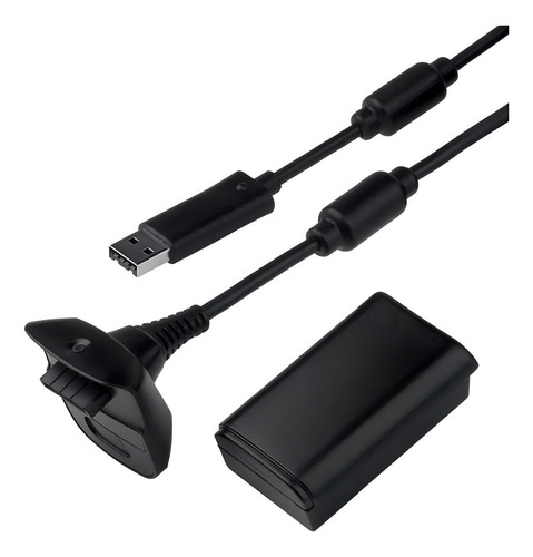 Kit 2 Baterias Recarregável Compatível Xbox 360 + Cabo