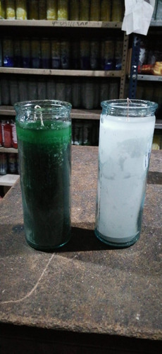 2 Veladoras De Vaso Completamente Liso Varios Colores