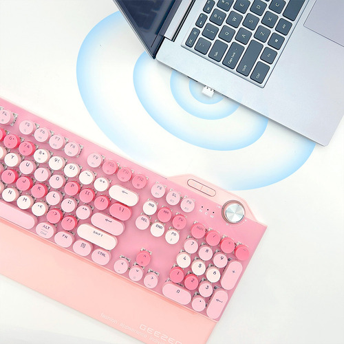 Teclado Mecánico Qwerty Rosa Mofii G7 De 3 Modos