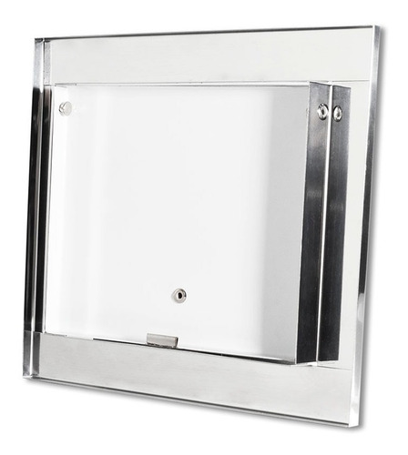 Caixa Correio 23 Prof Inox Carta Branca Preta Visor Água Luz