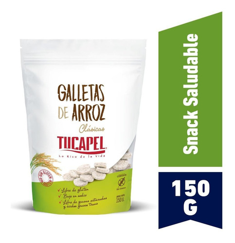 Galletas De Arroz Clasicas Tucapel 150 Gr.