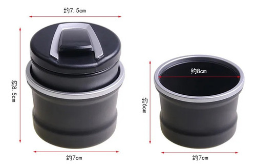 Cenicero Para Auto Desmontable Con Luz