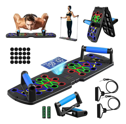 Tabla Para Lagartijas Barras Push Up Ejercicios Tablero Negro