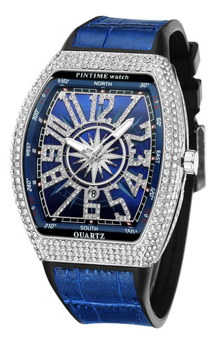 Reloj De Pulsera Gosasa Iced Out Bling Para Hombre, Moderno