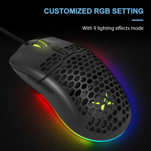 Imagen 4 de 10 de Mouse Gamer Delux M700a Rgb, Programable 7 Botones, 7200dpi