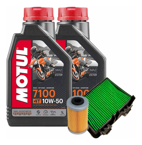 Kit Filtros Ktm Duke 390 250 Aire Aceite + Motul 7100 10w50